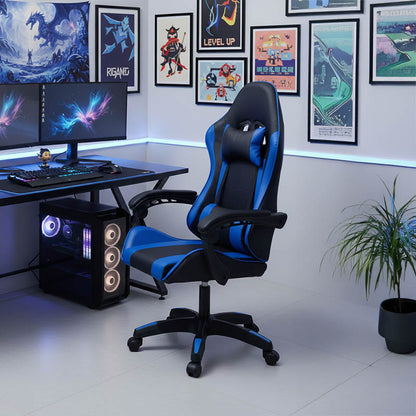 Office Gaming chair William PU black-blue