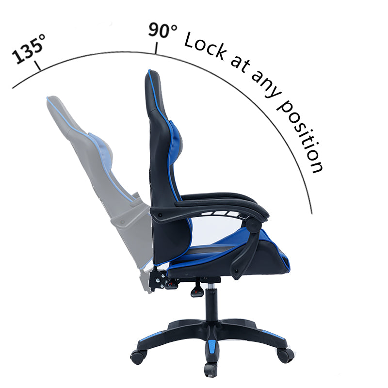 Office Gaming chair William PU black-blue
