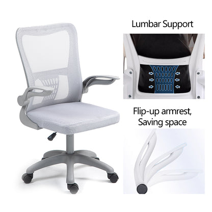 Work chair manager Annalise pakoworld mesh grey 57χ53χ100cm