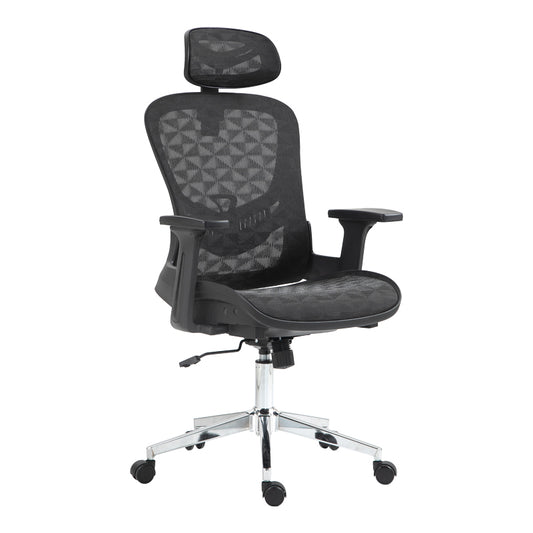 Work chair manager Mergi pakoworld black mesh 62x63x120cm