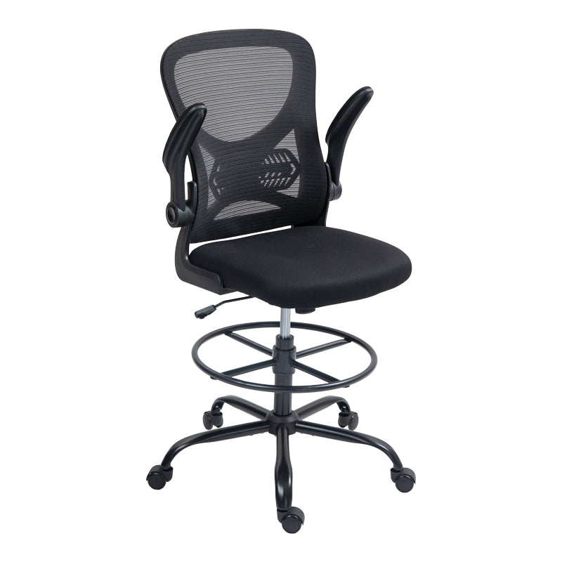 Work chair manager Derzio mesh black fabric 62x53x131cm