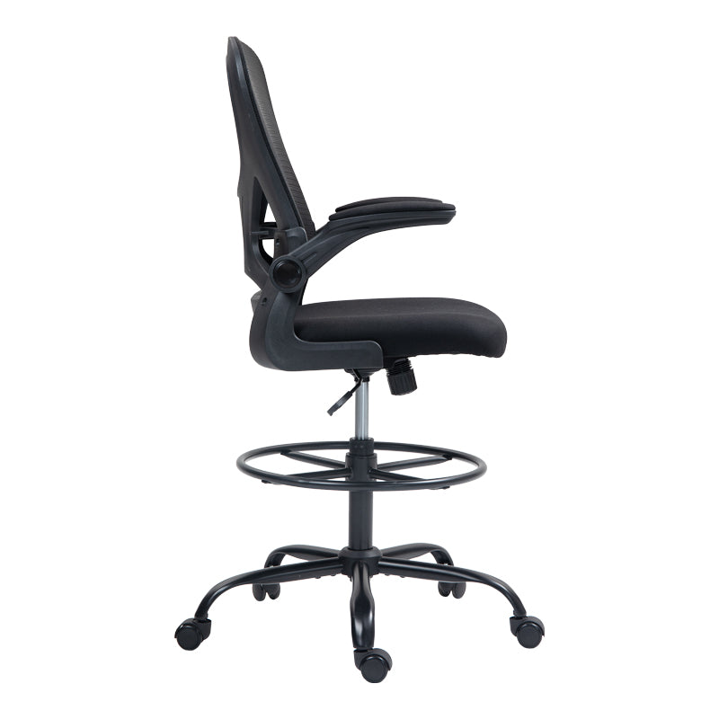 Work chair manager Derzio mesh black fabric 62x53x131cm