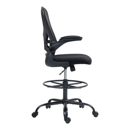 Work chair manager Derzio mesh black fabric 62x53x131cm