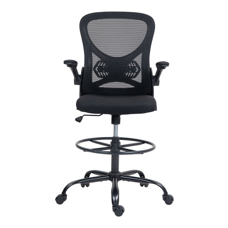 Work chair manager Derzio mesh black fabric 62x53x131cm