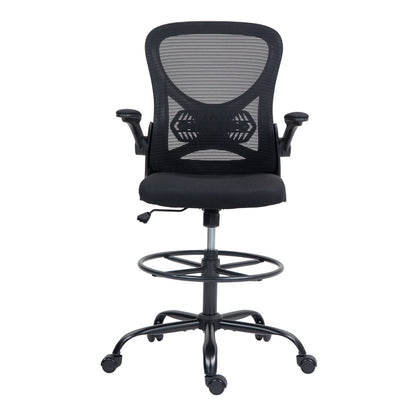 Work chair manager Derzio mesh black fabric 62x53x131cm