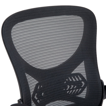 Work chair manager Derzio mesh black fabric 62x53x131cm