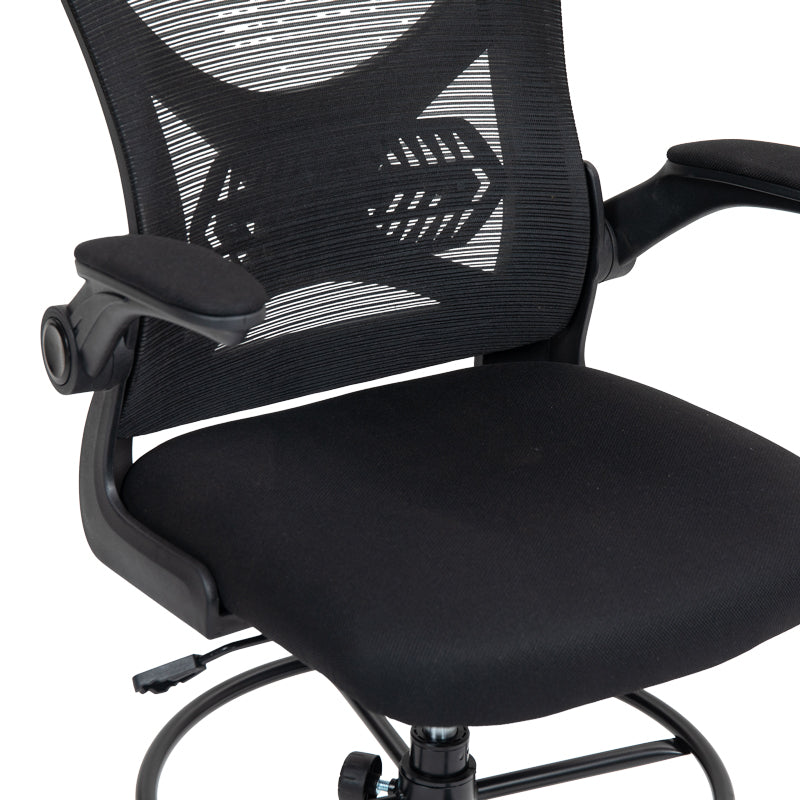 Work chair manager Derzio mesh black fabric 62x53x131cm