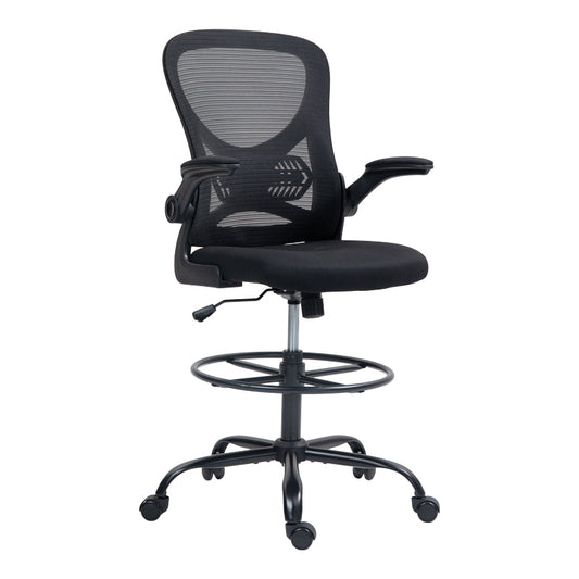 Work chair manager Derzio mesh black fabric 62x53x131cm