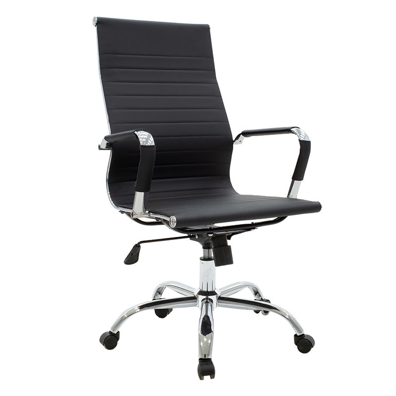 Manager office chair Valter black pu 55.5x58x108cm