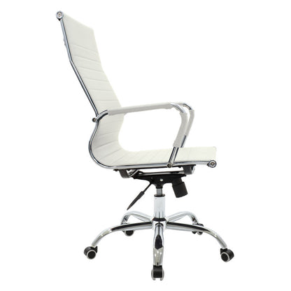Manager office chair Valter pakoworld white pu 55.5x58x108cm