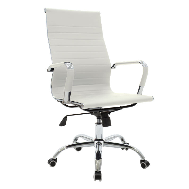 Manager office chair Valter pakoworld white pu 55.5x58x108cm