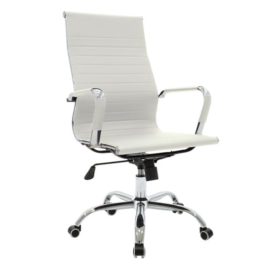 Manager office chair Valter pakoworld white pu 55.5x58x108cm