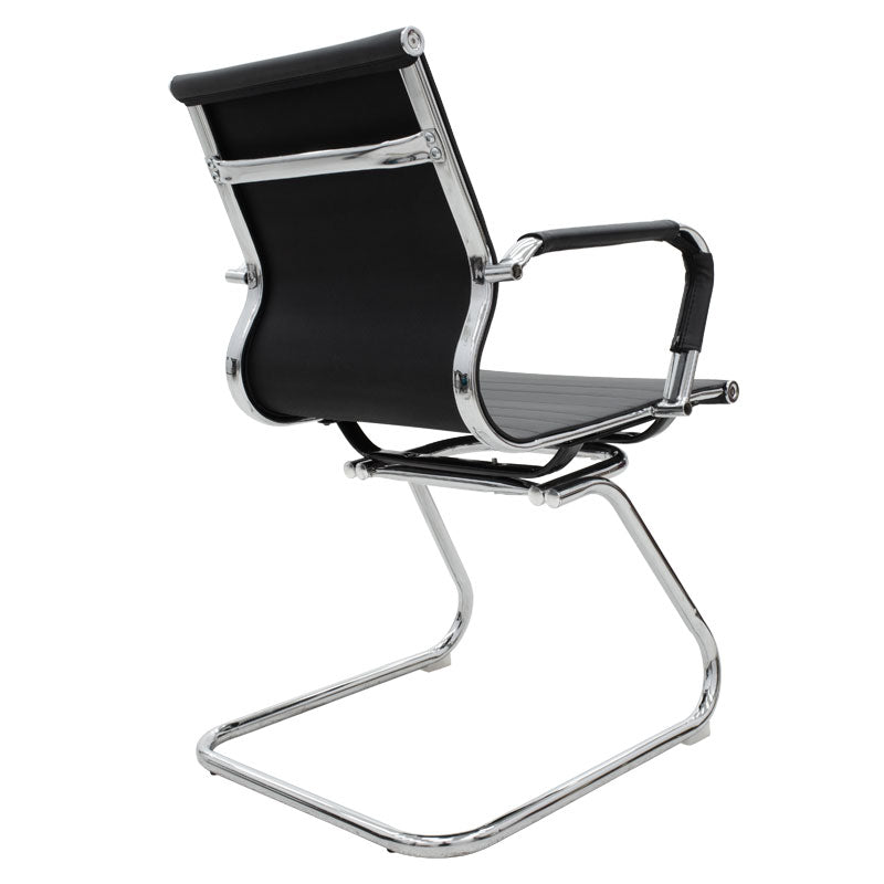 Valter pakoworld guest office chair black pu 55.5x48x88cm