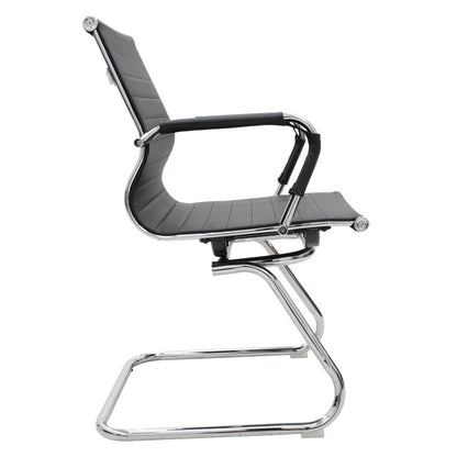Valter pakoworld guest office chair black pu 55.5x48x88cm