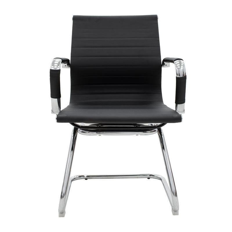 Valter pakoworld guest office chair black pu 55.5x48x88cm