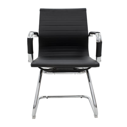 Valter pakoworld guest office chair black pu 55.5x48x88cm