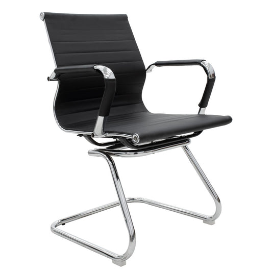 Valter pakoworld guest office chair black pu 55.5x48x88cm