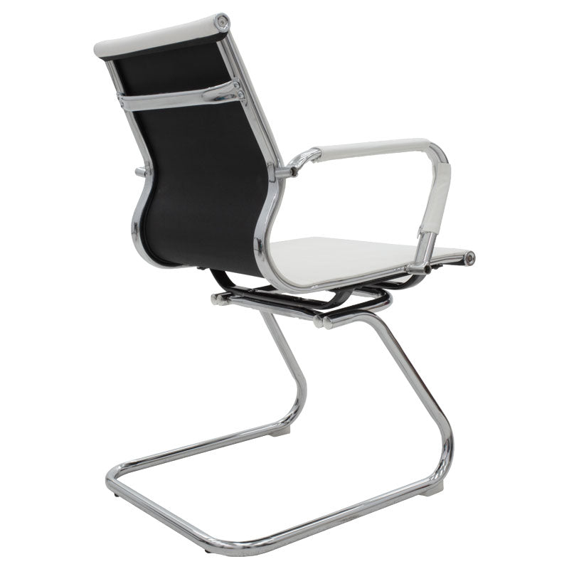 Visitor office chair Valter pakoworld white pu 55.5x48x88cm