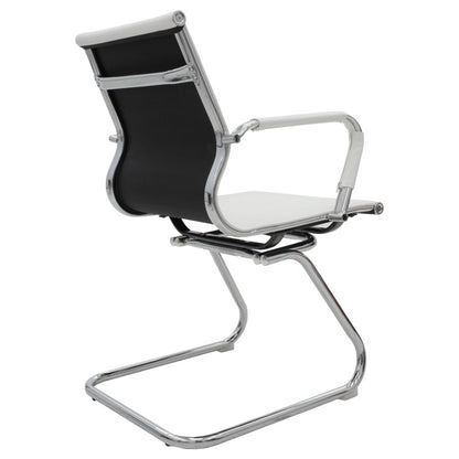 Visitor office chair Valter pakoworld white pu 55.5x48x88cm