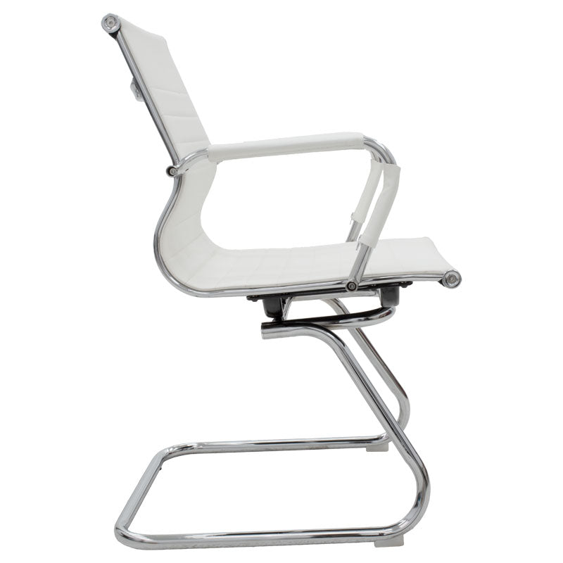 Visitor office chair Valter pakoworld white pu 55.5x48x88cm