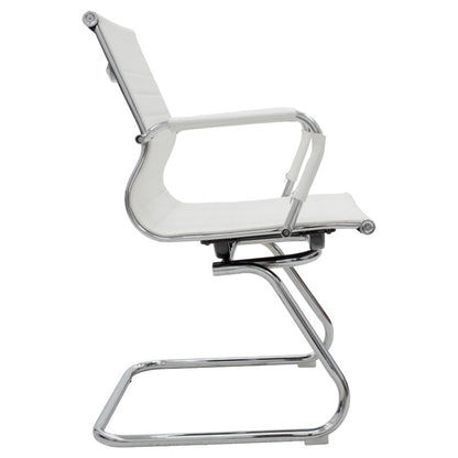 Visitor office chair Valter pakoworld white pu 55.5x48x88cm