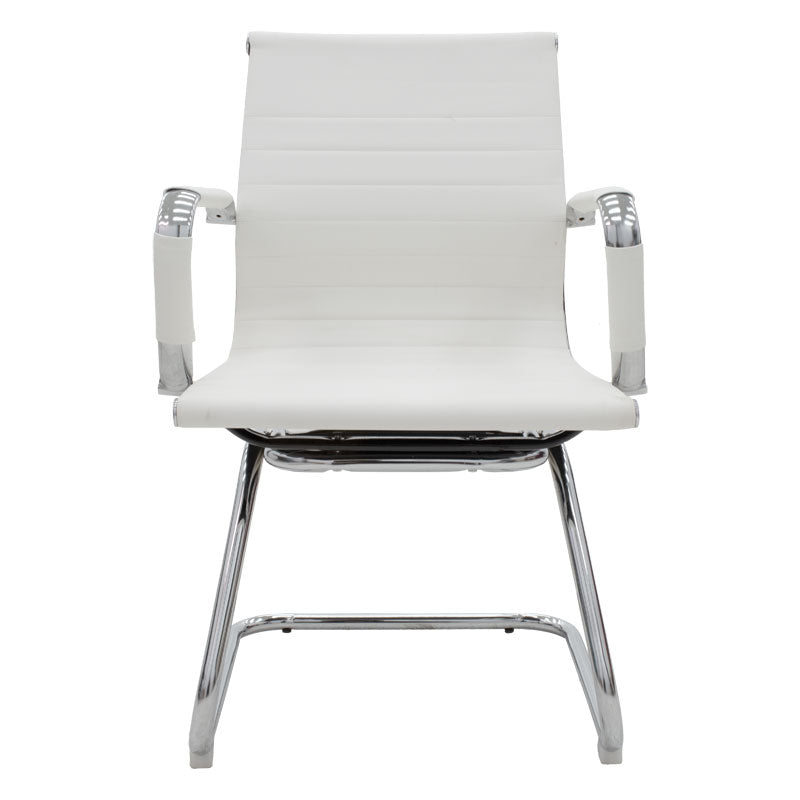 Visitor office chair Valter pakoworld white pu 55.5x48x88cm