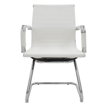 Visitor office chair Valter pakoworld white pu 55.5x48x88cm