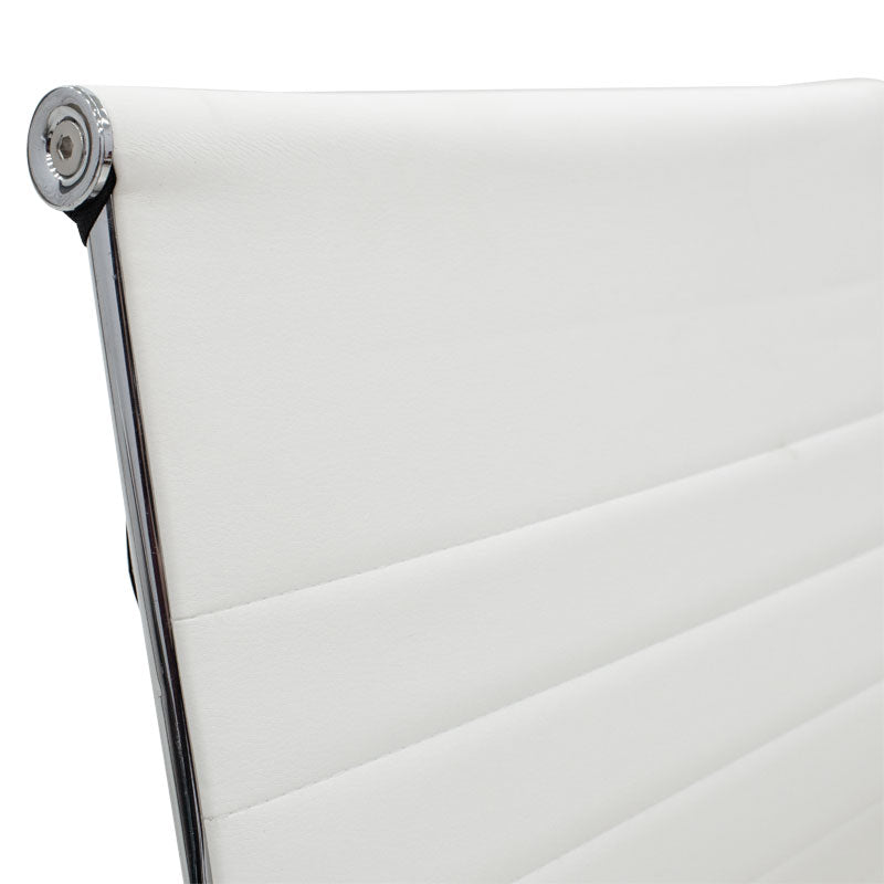 Visitor office chair Valter pakoworld white pu 55.5x48x88cm