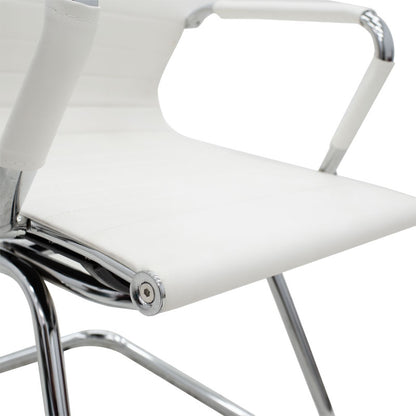Visitor office chair Valter pakoworld white pu 55.5x48x88cm