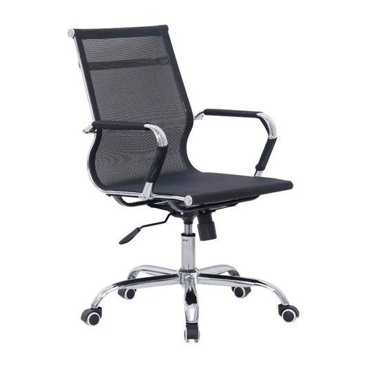 Office chair Noctis pakoworld black mesh fabric 55.5x50x92cm