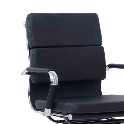Visitor office chair Tokyo pakoworld black pu 55.5x48x88cm