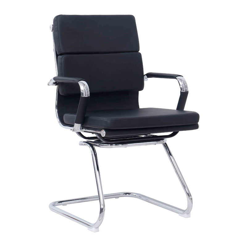 Visitor office chair Tokyo pakoworld black pu 55.5x48x88cm