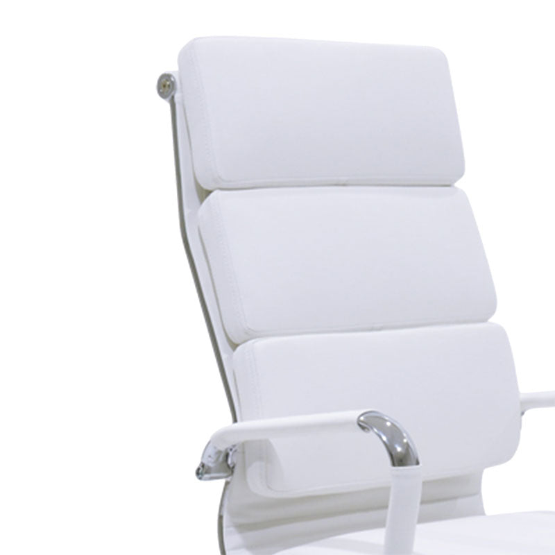 Manager office chair Tokyo pakoworld with white pu 55.5x52x108cm