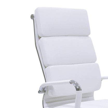 Manager office chair Tokyo pakoworld with white pu 55.5x52x108cm