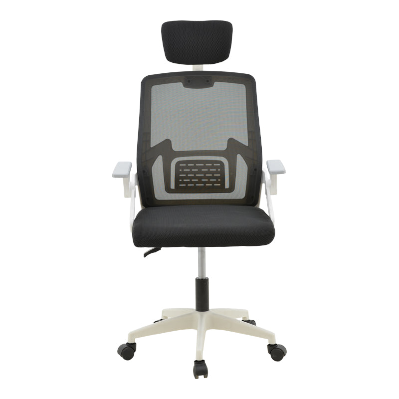 Manager office chair Serjo pakoworld white-black pp-mesh fabric 75x65x128cm