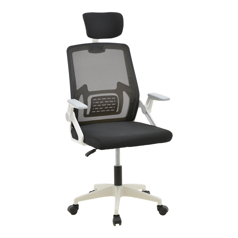 Manager office chair Serjo pakoworld white-black pp-mesh fabric 75x65x128cm