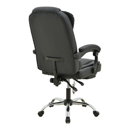 Director's office chair with footrest and massage mechanism Volter pu black 62x70x110cm