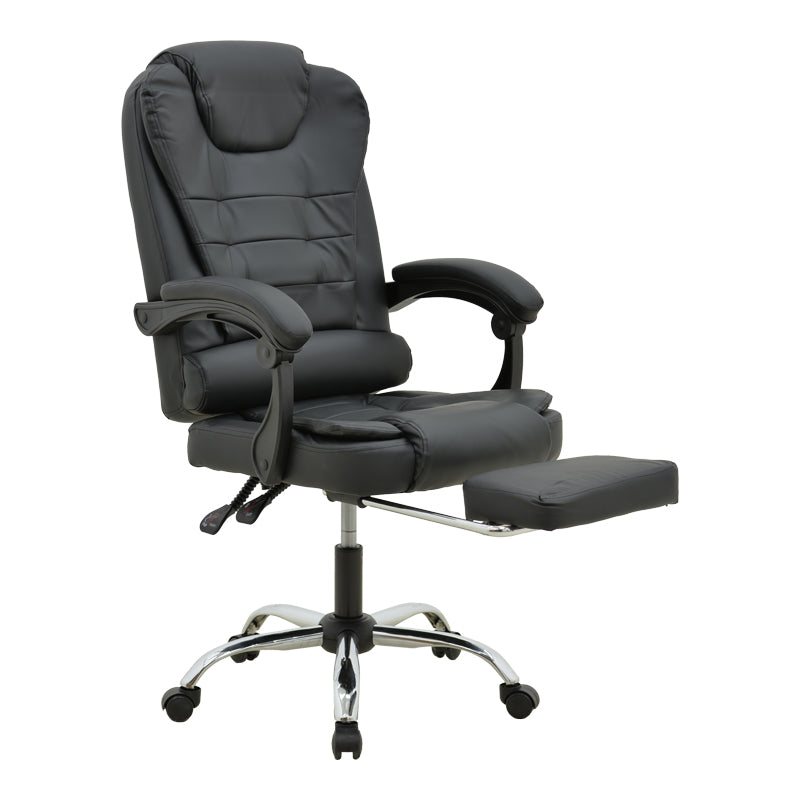 Director's office chair with footrest and massage mechanism Volter pu black 62x70x110cm