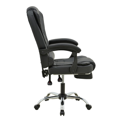 Director's office chair with footrest and massage mechanism Volter pu black 62x70x110cm
