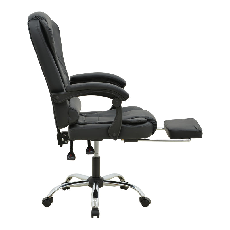 Director's office chair with footrest and massage mechanism Volter pu black 62x70x110cm
