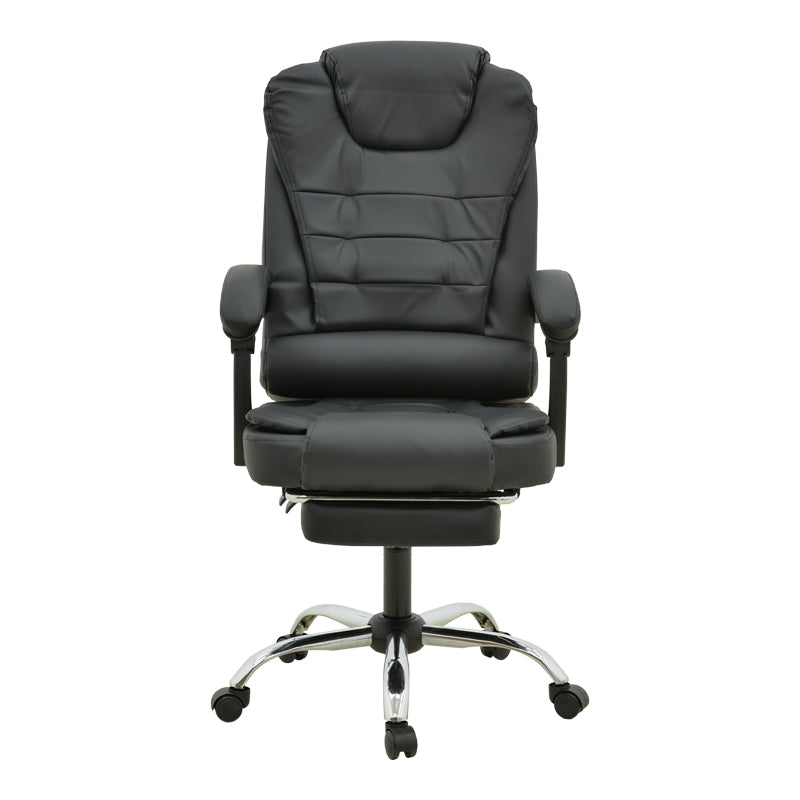 Director's office chair with footrest and massage mechanism Volter pu black 62x70x110cm