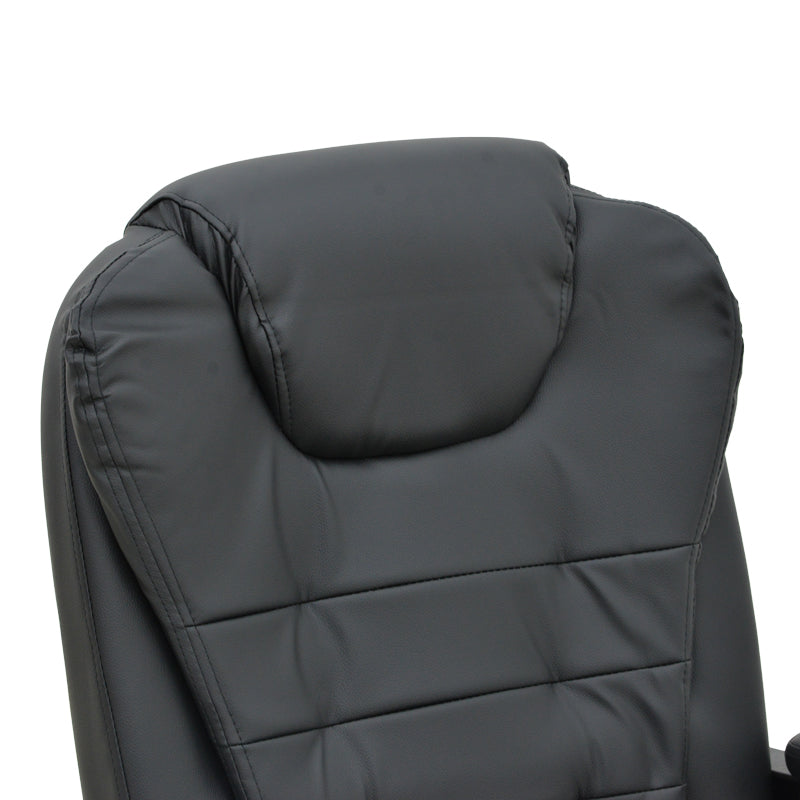 Director's office chair with footrest and massage mechanism Volter pu black 62x70x110cm