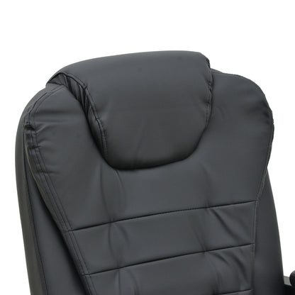 Director's office chair with footrest and massage mechanism Volter pu black 62x70x110cm