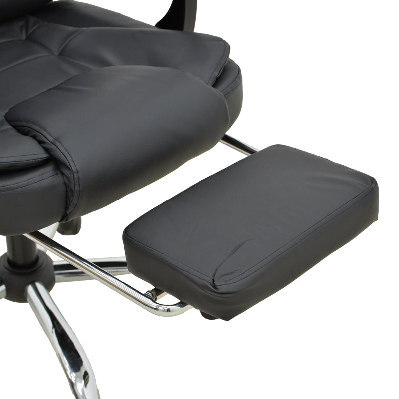 Director's office chair with footrest and massage mechanism Volter pu black 62x70x110cm