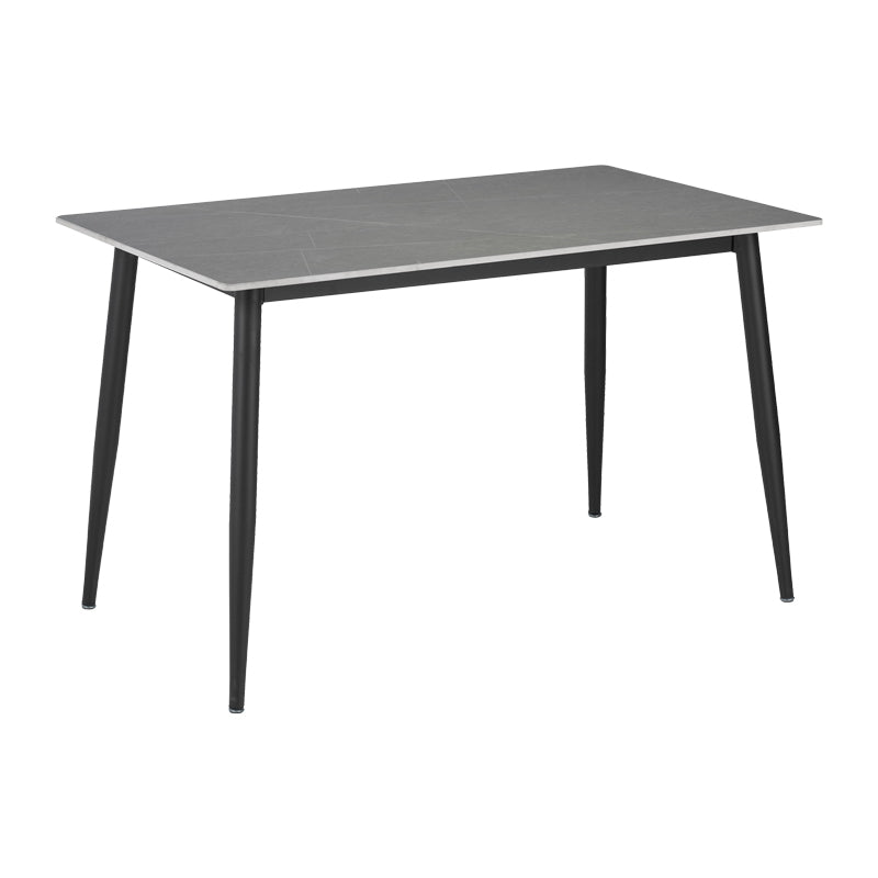 Dining table Gustas pakoworld grey marble sintered stone-black metal 140x80x75cm