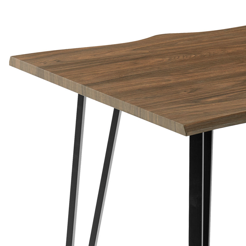 Dining table Izzac pakoworldwith MDF surface in sonoma - black metal legs 140x80x76 cm