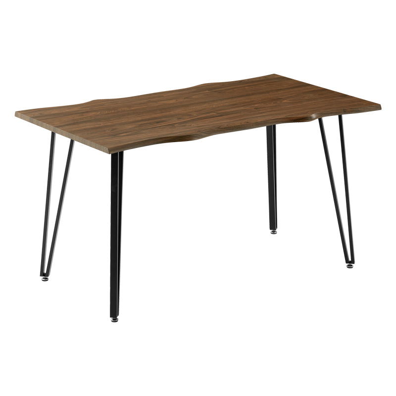 Dining table Izzac pakoworldwith MDF surface in sonoma - black metal legs 140x80x76 cm