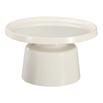 Coffee table Ginoze 2 pieces set in white color metal
