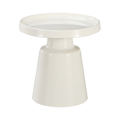 Coffee table Ginoze pakoworld 2 pieces set in white color metal