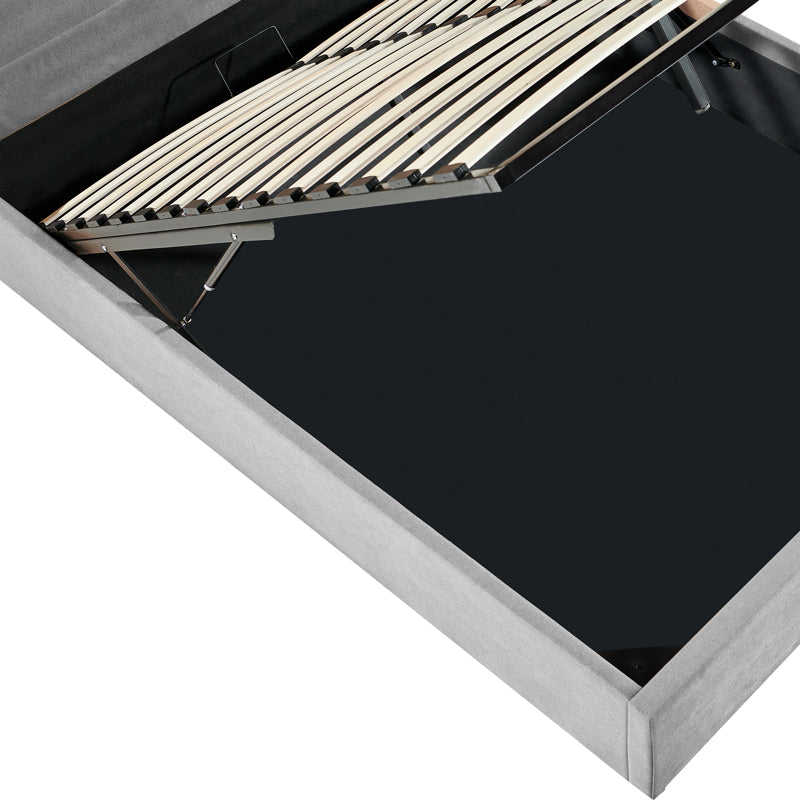 Sonnie pakoworld double bed with storage space charcoal fabric 150x200cm